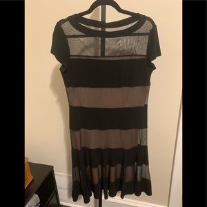 Joseph Ribkoff size 12 black & nude dress